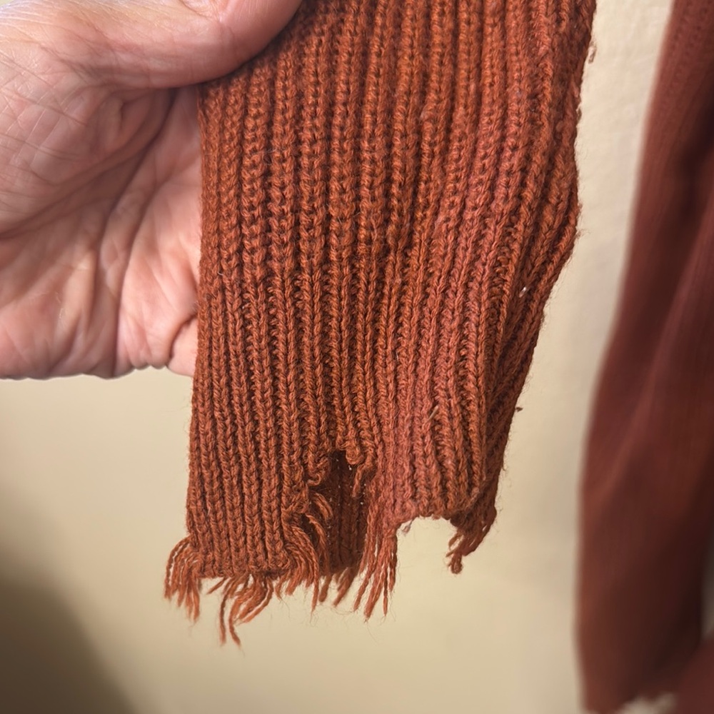 Rust Open Front Cardigan - Picture 4 of 5
